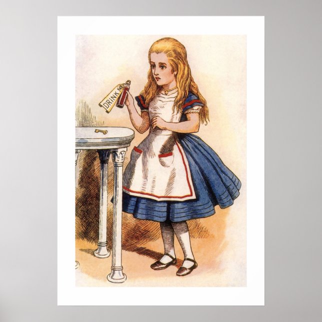 Alice im Wunderland Trinktrunk Poster (Vorne)