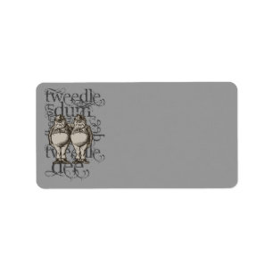 Alice im Wunderland Tweedledum & Tweedlededee Grun Adressaufkleber
