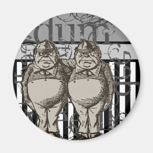 Alice im Wunderland Tweedledum & Tweedledee Grunge Magnet