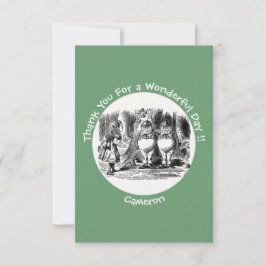 Alice im Wunderland Tweedledum & Tweedledeh Party Dankeskarte