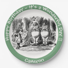 Alice im Wunderland Tweedledum & Tweedledeh Party Pappteller