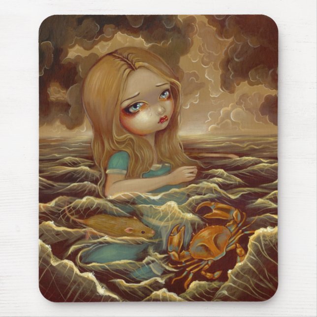 Alice im Wunderland u. das Pool der Risse Mousepad (Vorne)