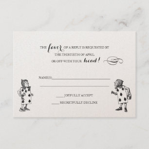 Alice im Wunderland-UAWG-Antwortkarte RSVP Karte