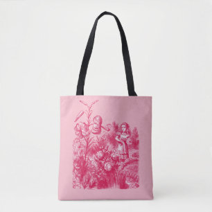 Alice im Wunderland und Blumen