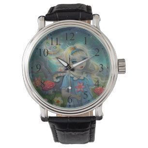 Alice im Wunderland und Cat Art von Cheshire Armbanduhr