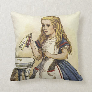 Alice im Wunderland und das Cheshire-Katzen-Kissen Kissen