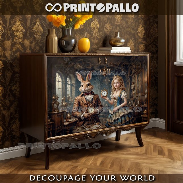 Alice im Wunderland und der März Hare Seidenpapier (Von Creator hochgeladen)