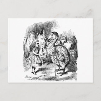 Alice im Wunderland und Dodo Bird Postkarte