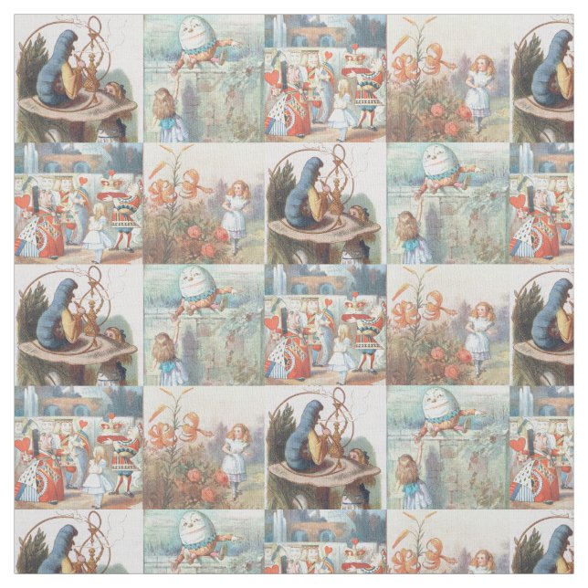 Alice im Wunderland und durch das Blickfeld Stoff (Muster)