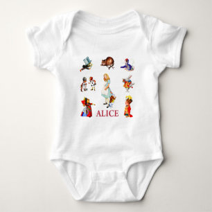 Alice im Wunderland und Freunde Baby Strampler