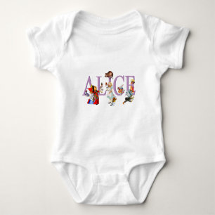 Alice im Wunderland und Freunde Baby Strampler