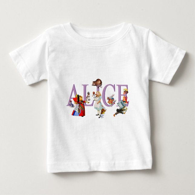Alice im Wunderland und Freunde Baby T-shirt (Vorderseite)