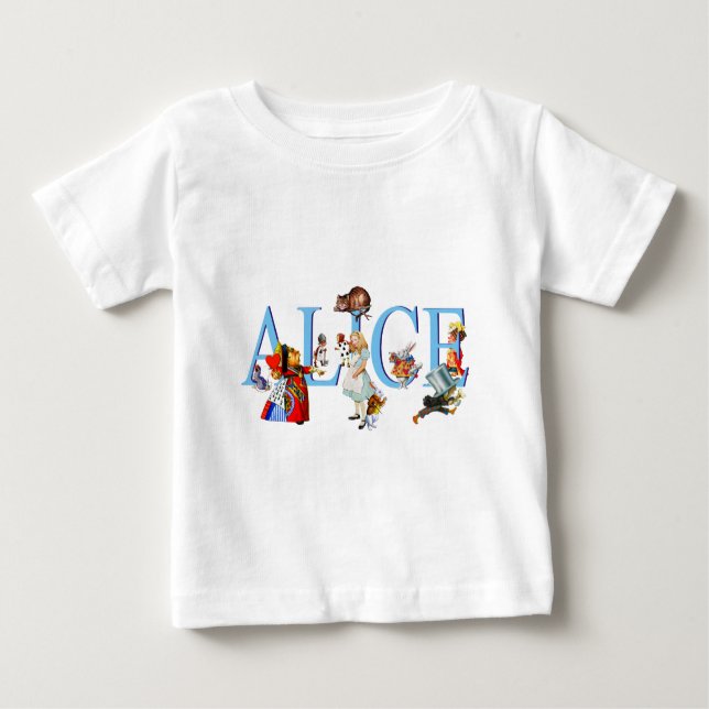 Alice im Wunderland und Freunde Baby T-shirt (Vorderseite)