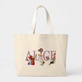 Alice im Wunderland und Freunde Jumbo Stoffbeutel