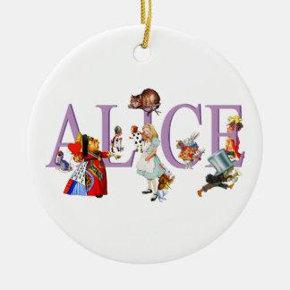 Alice im Wunderland und Freunde Keramik Ornament