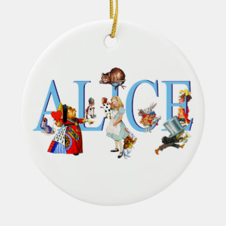 Alice im Wunderland und Freunde Keramikornament
