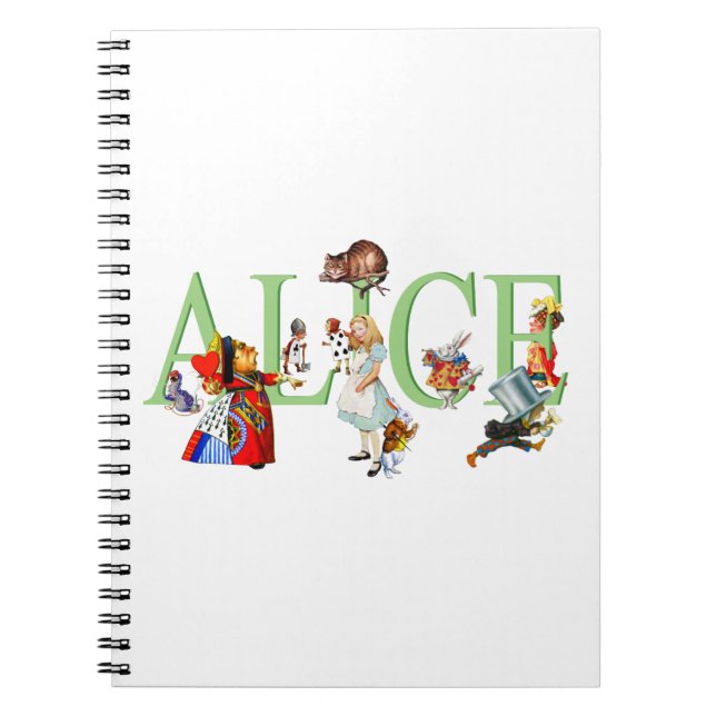 Alice im Wunderland und Freunde Notizblock (Vorderseite)