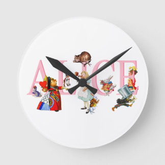 Alice im Wunderland und Freunde Runde Wanduhr