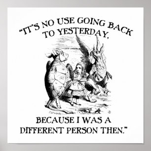 Alice im Wunderland - Unterschiedliche Person Poster