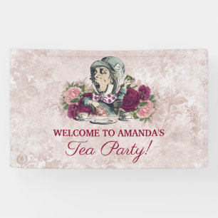 Alice im Wunderland Verrückter Hatter Teeparty Wil Banner