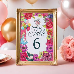 Alice im Wunderland Vibranal Florals Tischnummer