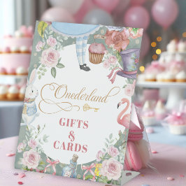 Alice im Wunderland Vintag 1. Geburtstagsgeschenke Sockelschild