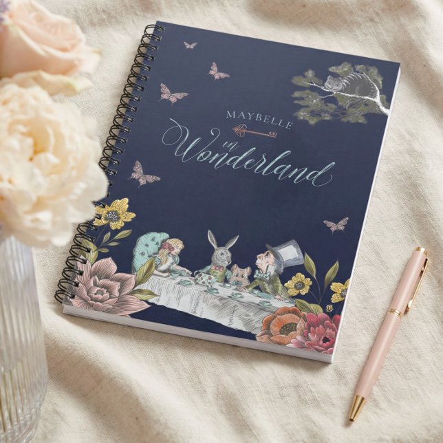Alice im Wunderland Vintag Märchenthema Notizblock (Alice In Wonderland Vintage Fairy Tale Theme Notebook)