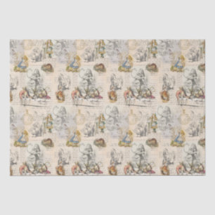 Alice im Wunderland Vintage-Buch-Tissue-Papier Seidenpapier