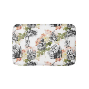 Alice im Wunderland-Vintage Rosen-Bad-Wolldecke Badematte