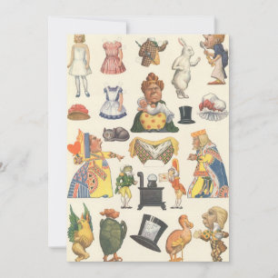 Alice im Wunderland, Vintage Viktorianische Papier