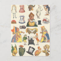 Alice im Wunderland, Vintage Viktorianische Papier