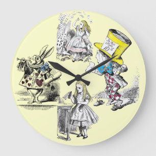 Alice im Wunderland Vintage Wall-Uhr Große Wanduhr