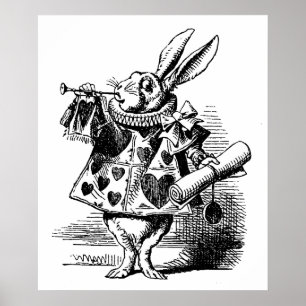Alice im Wunderland Vintager Illustrationen Poster