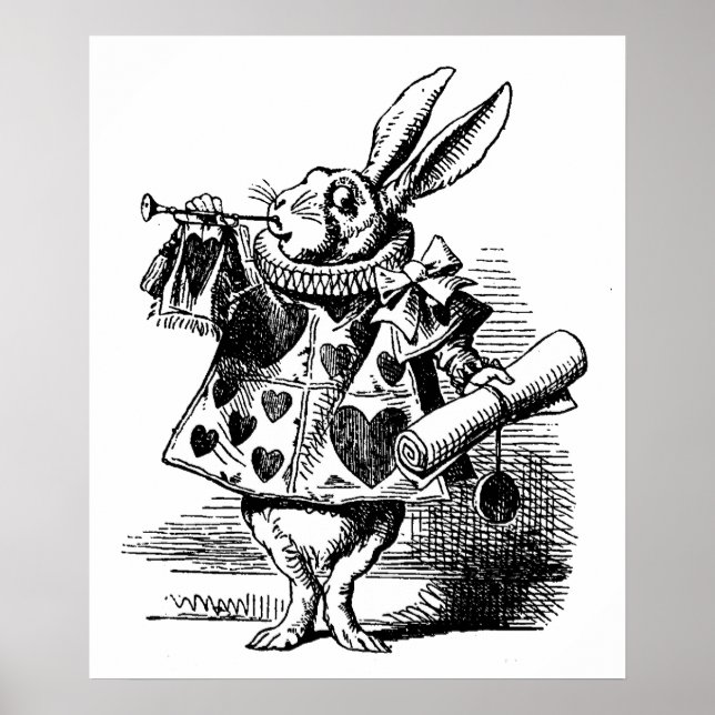 Alice im Wunderland Vintager Illustrationen Poster (Vorne)