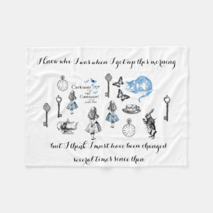 Alice im Wunderland Vintages Fleece Blanket verän