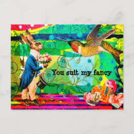 Alice im Wunderland Vintages Kaninchen Postkarte