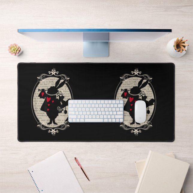 Alice im Wunderland Vintages Kaninchen Schreibtischunterlage (Büro 1)