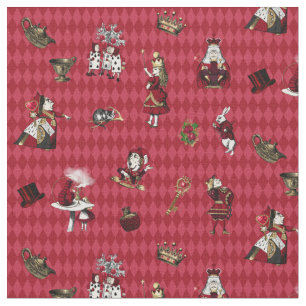 Alice im Wunderland von Crimson/Gold auf Harlequin Stoff