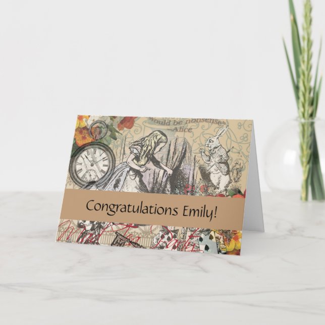 Alice im Wunderland Vorhang Classic Art Karte (Vorderseite)