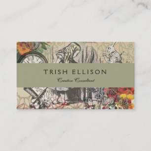 Alice im Wunderland Vorhang Classic Art Visitenkarte