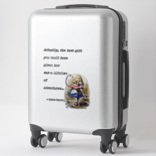 Alice im Wunderland W/Flamingo Adventure Quote Aufkleber