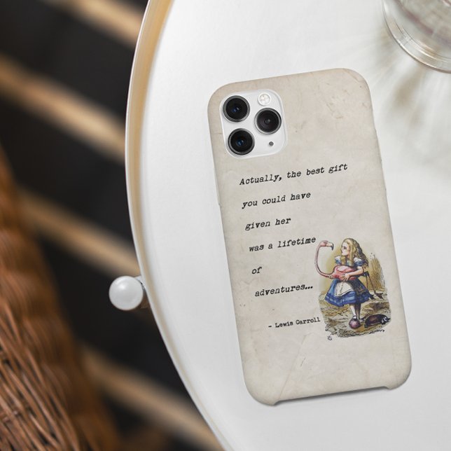 Alice im Wunderland W/Flamingo Adventure Quote Case-Mate iPhone Hülle (Von Creator hochgeladen)