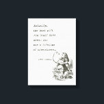 Alice im Wunderland W/Flamingo Adventure Quote Leinwanddruck<br><div class="desc">Vintage Illustrationsmärchen und Kinderzimmer-Rhythmen von Alice mit Flamingo von John Tenniel in Lewis Carroll's Alice's Adventures in Wonderland,  1865,  kombiniert mit einem textbasierten Zitat des Autors Lewis Carroll,  das lautet: "Das beste Geschenk,  das Sie ihr hätten geben können,  war ein Leben voller Abenteuer". Von Flusslauf entworfen.</div>