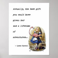 Alice im Wunderland W/Flamingo Adventure Quote