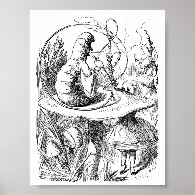 Alice im Wunderland Watch - Die Raupe Poster (Vorne)