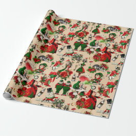 Alice im Wunderland Weihnachtswrapping Paper Geschenkpapier