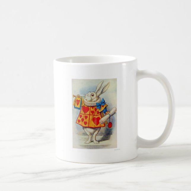 Alice im Wunderland-weiße Kaninchen-Herzen Kaffeetasse (Rechts)