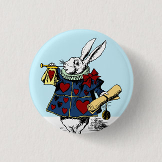 Alice im Wunderland-weiße Kaninchen-Knopf-Art #1 Button
