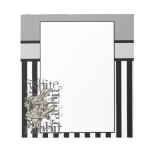 Alice im Wunderland-weißer KaninchenGrunge Notizblock