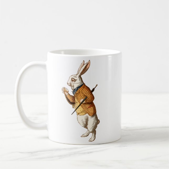   Alice im Wunderland - Weißes Kaninchen Kaffeetasse (Links)
